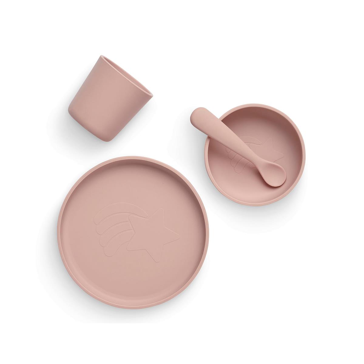 Silikonski set za hranjenje Pale Pink Jollein (3)